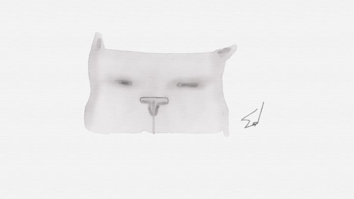 Art of the Day! "cat in grey". Buy at: ArtPal.com/edbarragandg?i…