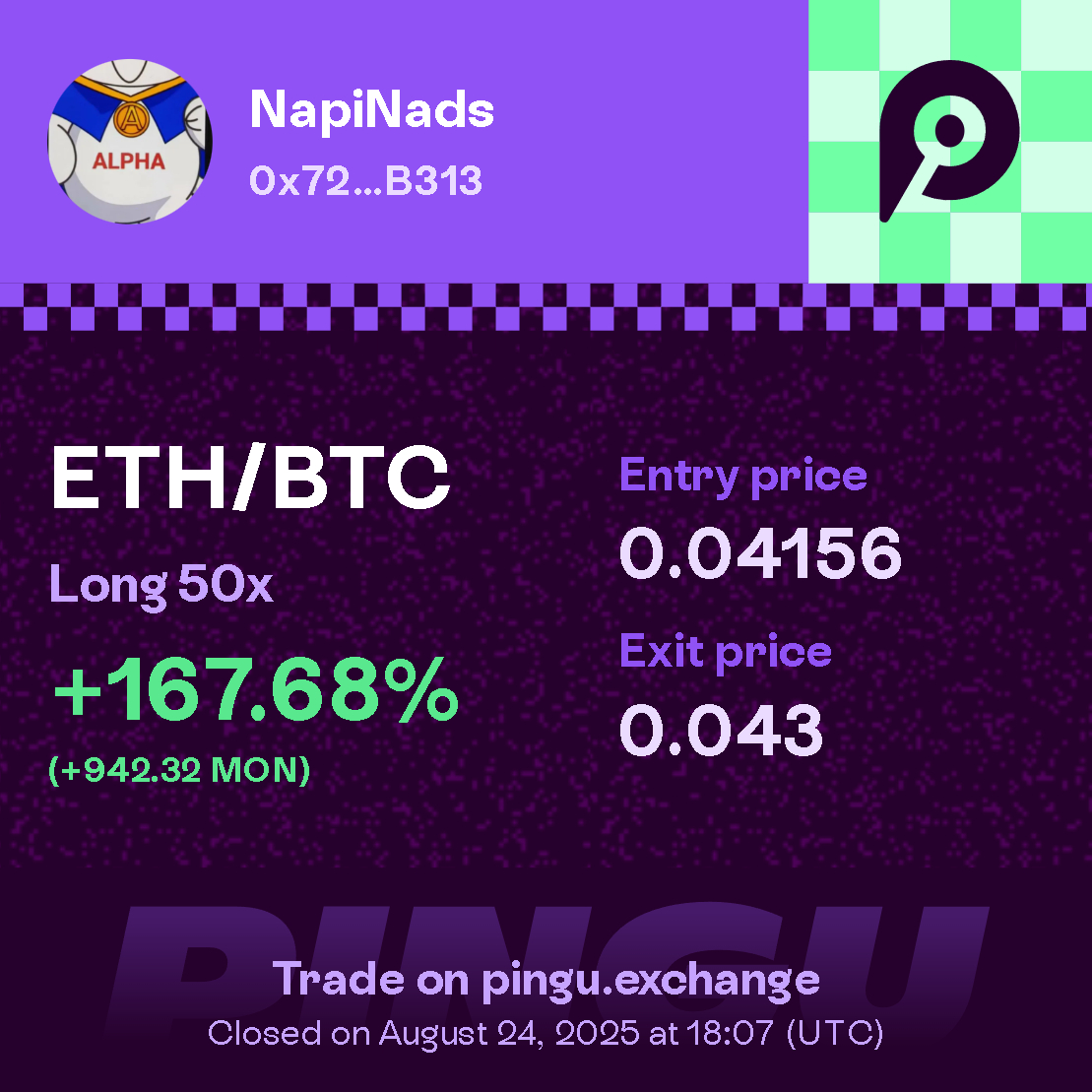 ETH pump while BTC stay coll.

Trade global markets with $MON collateral seamlessly on <a href="/PinguExchange/">PINGU</a>. Cutting-edge efficiency, no custody, and total control in your hands.