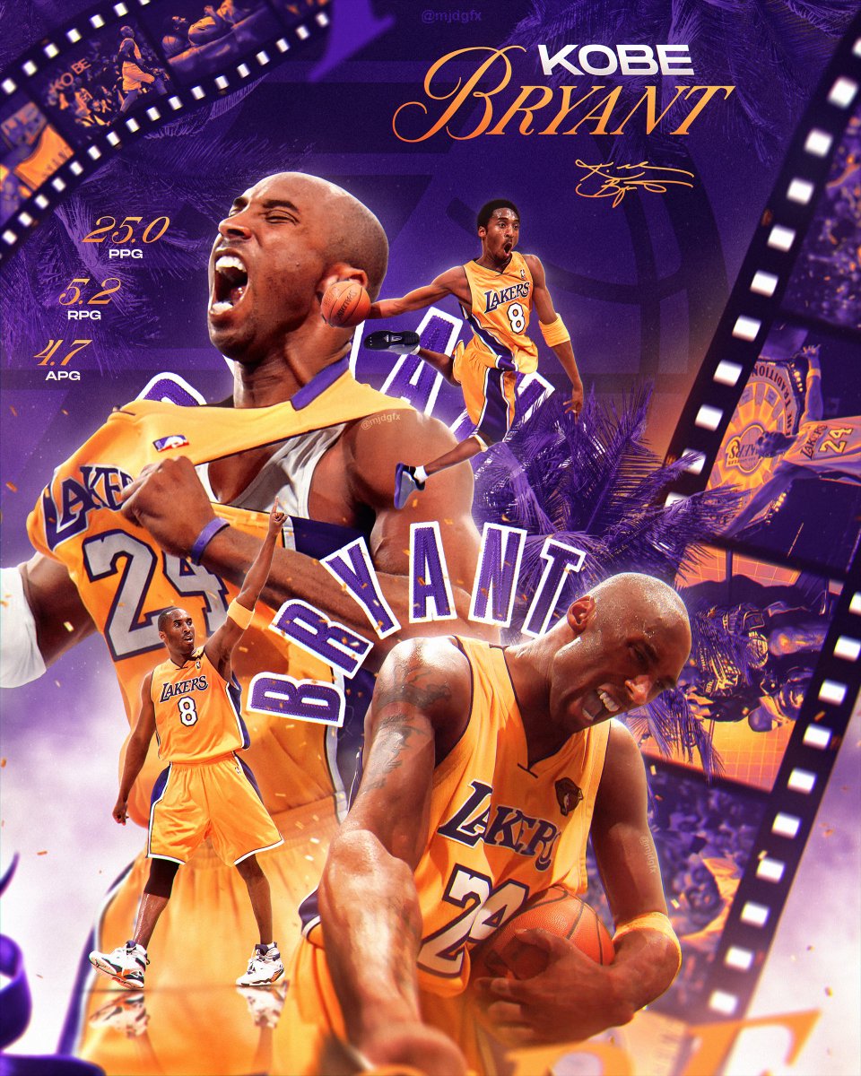 The greatest to ever wear purple and gold, happy Mamba Day! 💜💛 

#smsports #sportsdesigns #lakeshow #kobe #mambaforever