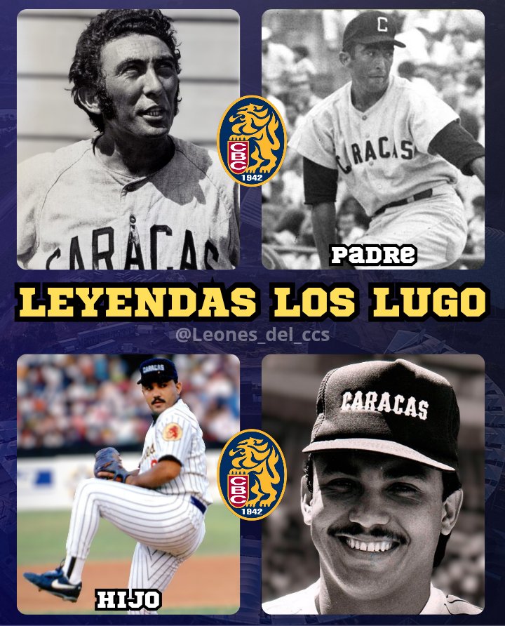 Urbano Lugo Padre y Urbano Lugo Hijo, Leyendas de los Leones del Caracas... 📷

Única dupla padre e hijo en lanzar un No Hit No Run cada uno y con el mismo receptor Baudilio Díaz.

Familia de Campeones. 🏆

#ArribaLeones 🦁💪 #LVBP #LeonesDelCaracas