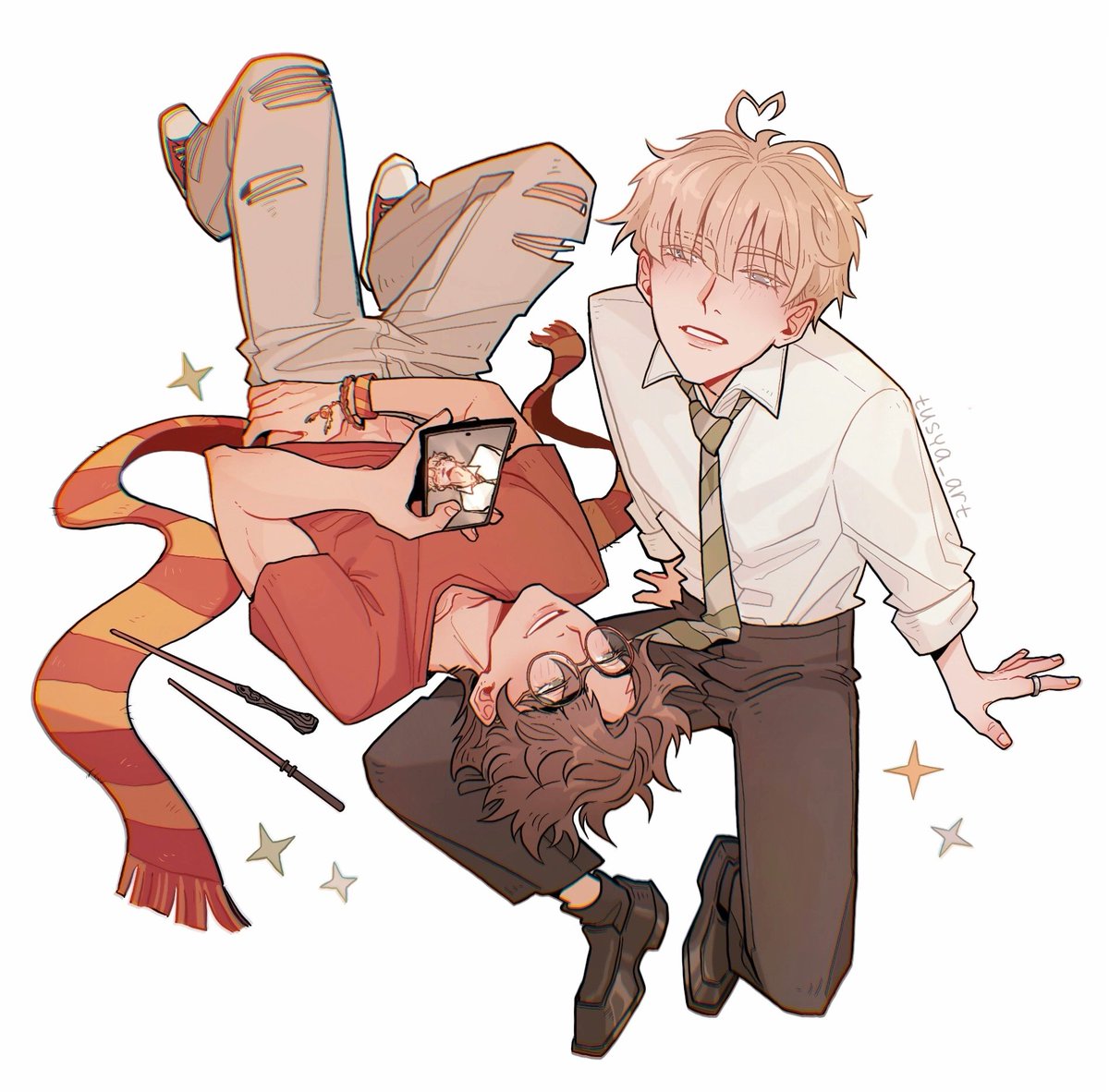 I really like that heart on Malfoy's head
#drarry #dmhp #HarryPotter