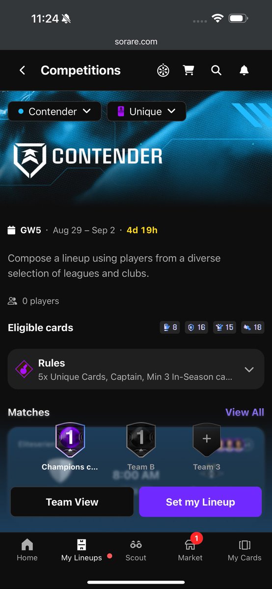 Is this a mistake <a href="/Sorare/">Sorare</a> or are you bringing back unique in season competitions?