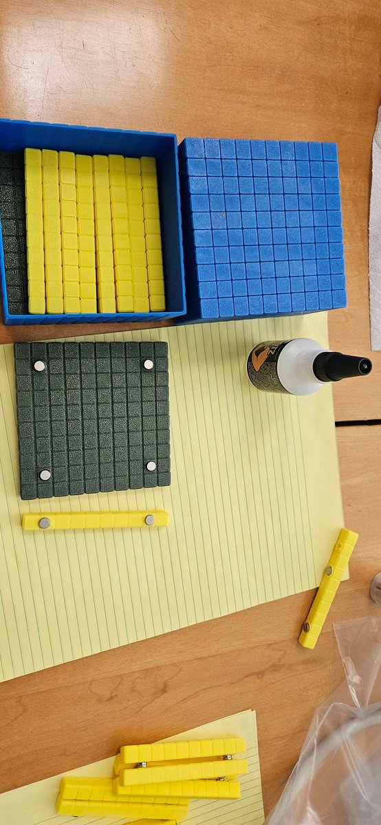 2ndGradeMagic's tweet image. I'm so pleased with how my new #visualmath tools turned out! I 3D printed everything and attached some super strong 🧲 magnets.