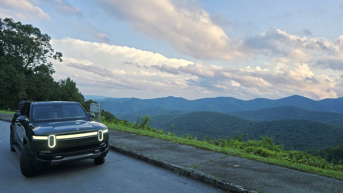 The BRP going west out of Asheville is finally open! Nearly a year since mudslides as a result of Helene last September took out the road.