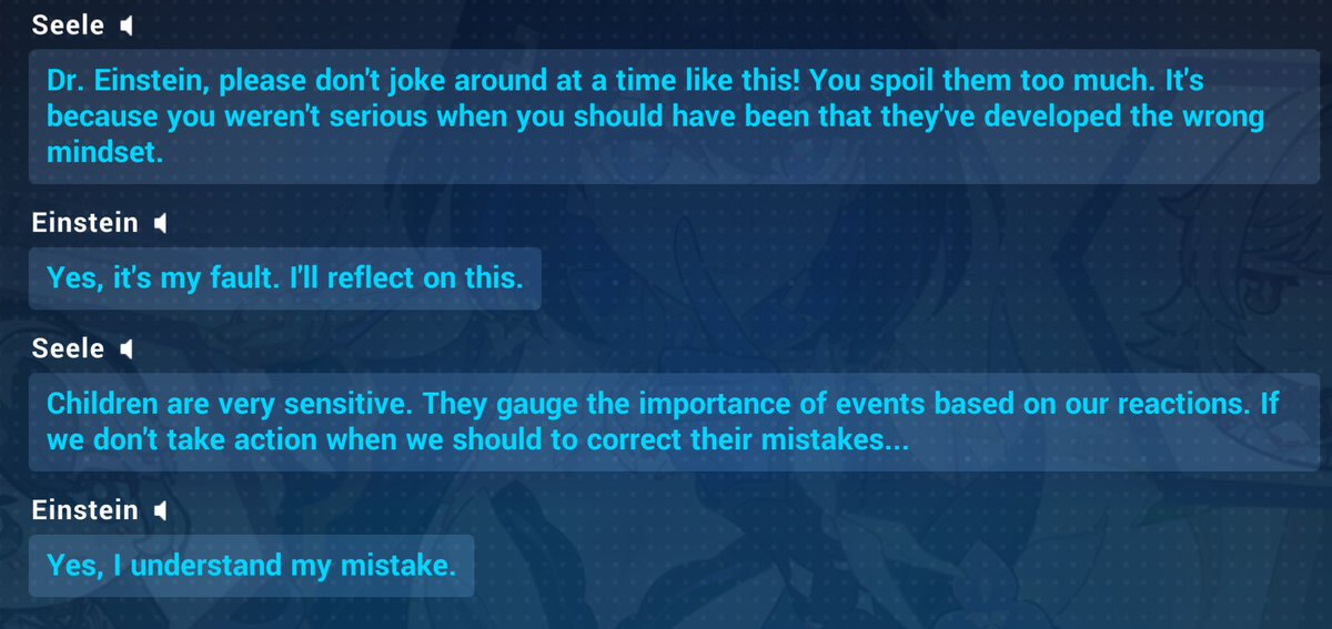 hayleybekah's tweet image. #Seele lecturing #Einstein about parenting was not on the bingo card lol 😭 #HonkaiImpact3rd