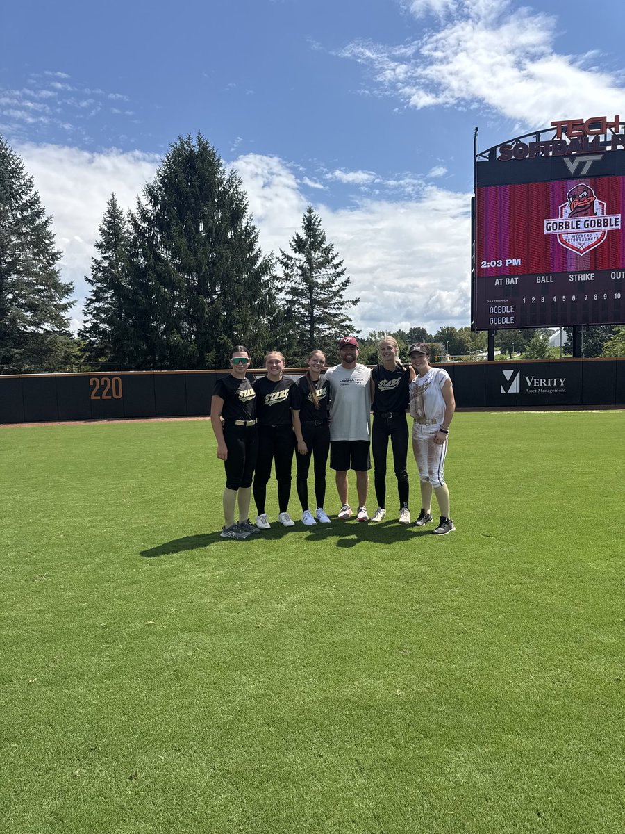 Always a good time at <a href="/HokiesSoftball/">Virginia Tech Softball</a> camp! Thank you to all the coaches and players who made this weekend happen! (Plus a mini reunion with two of my USA teammates) GOBBLE GOBBLE 🦃🦃🦃 <a href="/VTechSBcoach/">Pete</a> <a href="/michaellew10/">Mike Lewis</a> <a href="/jjpower19/">Joshua Johnson, PhD</a> <a href="/HuemulMata/">Huemul Mata</a> <a href="/StarzGold/">StarzGold</a>_14u @StarzGold <a href="/CoachBrandon24/">Brandon Perks</a>