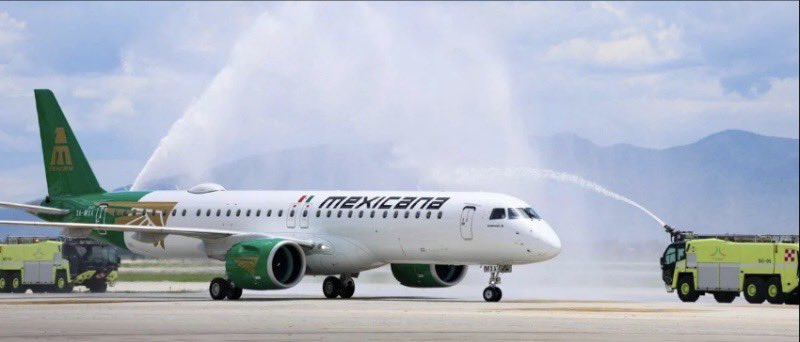 4t noticias (@4tnoticiasweb) on Twitter photo 📌 Al AIFA llegó un Embraer E195-E2, la tercera aeronave de la nueva flota de Mexicana de Aviación, la aerolínea del Pueblo de México. ✈️🇲🇽
La presidenta <a href="/Claudiashein/">Claudia Sheinbaum Pardo</a> destacó que forma parte del plan de 20 aviones nuevos para fortalecer la conectividad aérea nacional. 📌 Al AIFA llegó un Embraer E195-E2, la tercera aeronave de la nueva flota de Mexicana de Aviación, la aerolínea del Pueblo de México. ✈️🇲🇽
La presidenta <a href="/Claudiashein/">Claudia Sheinbaum Pardo</a> destacó que forma parte del plan de 20 aviones nuevos para fortalecer la conectividad aérea nacional.