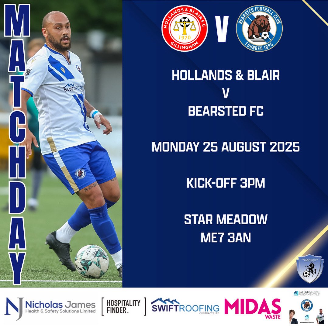 Bearsted_FC's tweet image. MATCHDAY!! Today we are away to Hollands & Blair in the SCEFL Premier Division Kick-off 3pm #bearstedfc #bears #football #matchday @NonLeagueCrowd @SCEFLeague