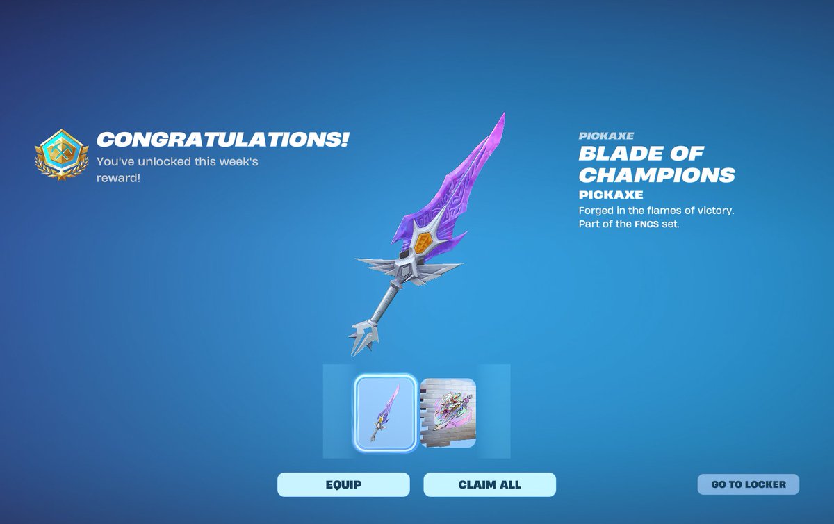 Got the pickaxe without winning FNCS!
<a href="/pyxuufn/">pyxuu</a> 

<a href="/PTHEsports/">PTH E-Sports</a>