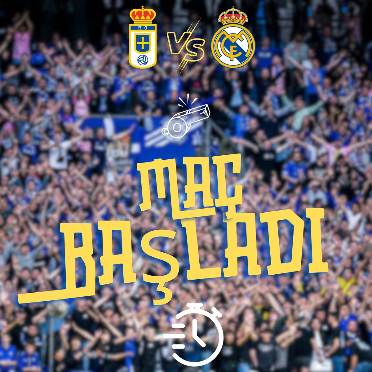 ⏱️ 1’

⚽ Carlos Tartiere’de maç başladı. 💪

▶️ Real Oviedo 🆚 Real Madrid
