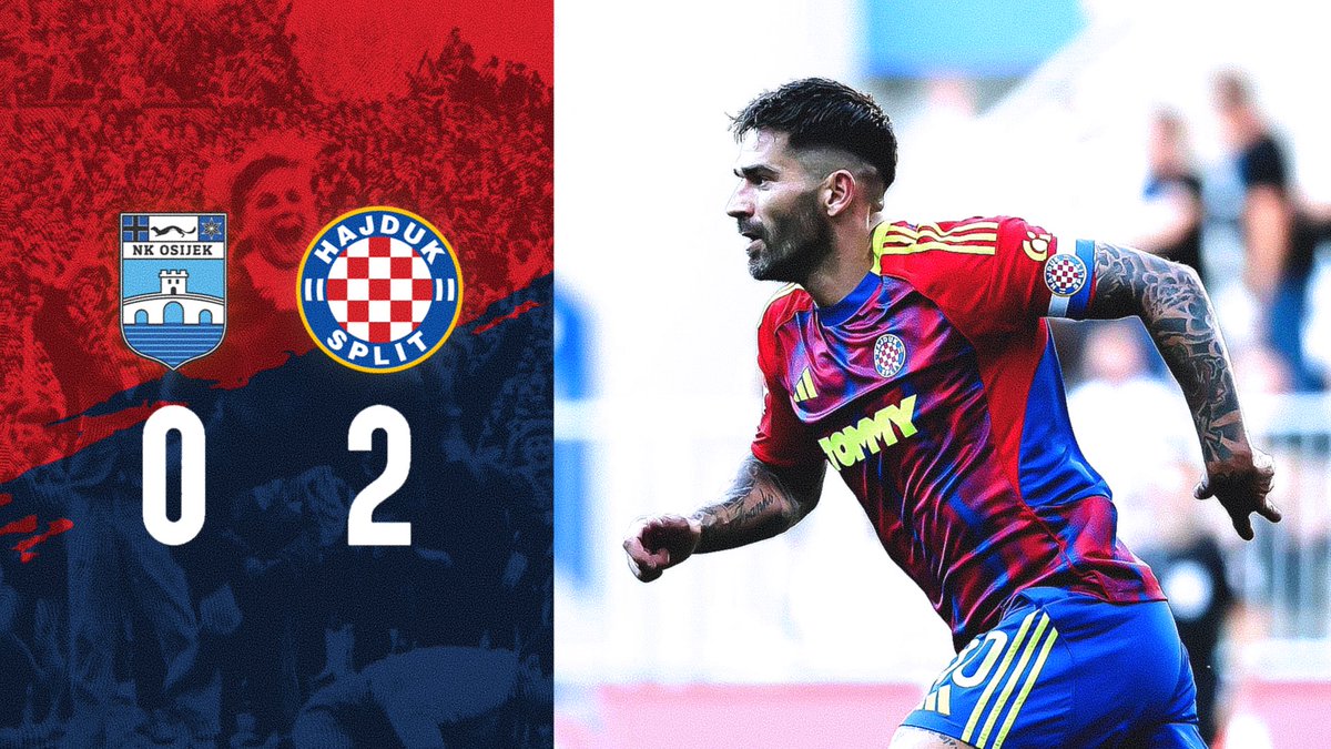 🎵 Iste smo pjesme dušo mi svirali
Tamburicu ja, mandolinu ti,
Iste su pjesme naše o ljubavi
U Dalmaciji i Slavoniji 🎵

BRAVO, HAJDUČE! Apsolutno zaslužena pobjeda u Osijeku.