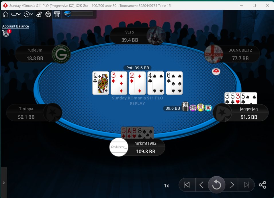 mrkmt1397's tweet photo. Can someone tell me how i lost this hand? new to Omaha @PokerStars @PokerStarsUK https://t.co/JvN4M27TZh