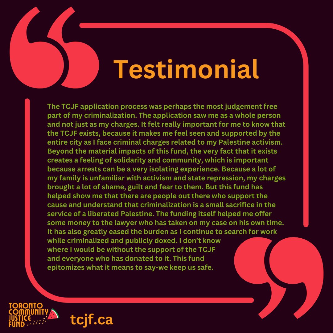 Donate to the Toronto Community Justice Fund today