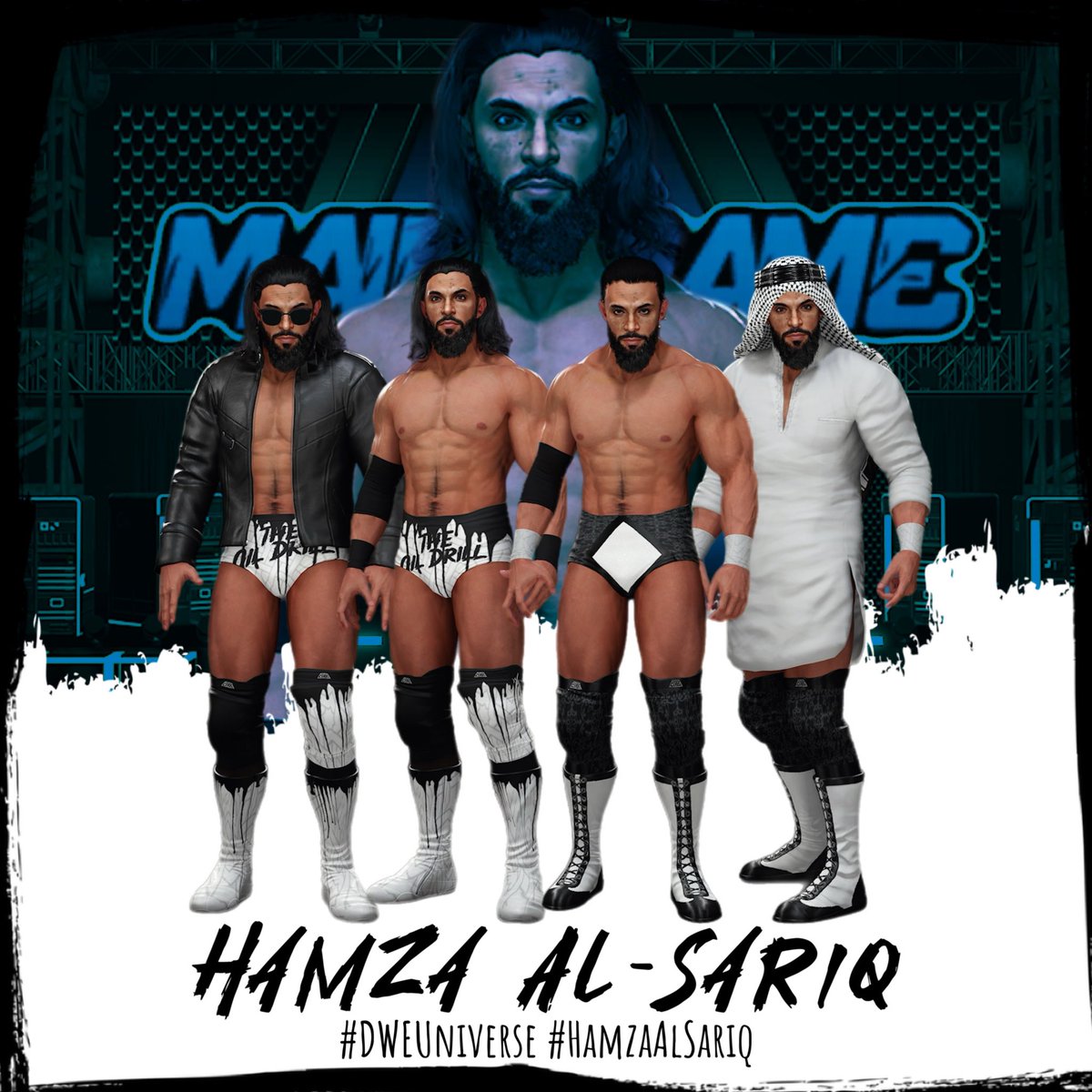 Roster Reveal #32
Hamza Al-Sariq

Full showcase available at 
DWEUniverse on YouTube &amp; TikTok

#DWEUniverse #HamzaAlSariq #WWE2K25 #CAW #CAWmmunity #originalcharacter #ForbiddenDoor