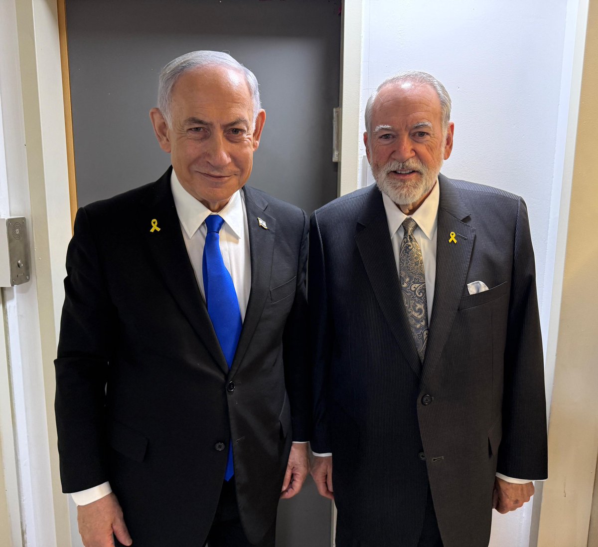 This morning I had the joy of wishing my dear friend Ambassador Mike Huckabee a happy 70th birthday in person. Sara and I thank you, Ambassador.

You are a lighthouse of moral clarity, a fearless voice of faith, and a lifelong champion of the U.S.–Israel alliance.
Israel loves