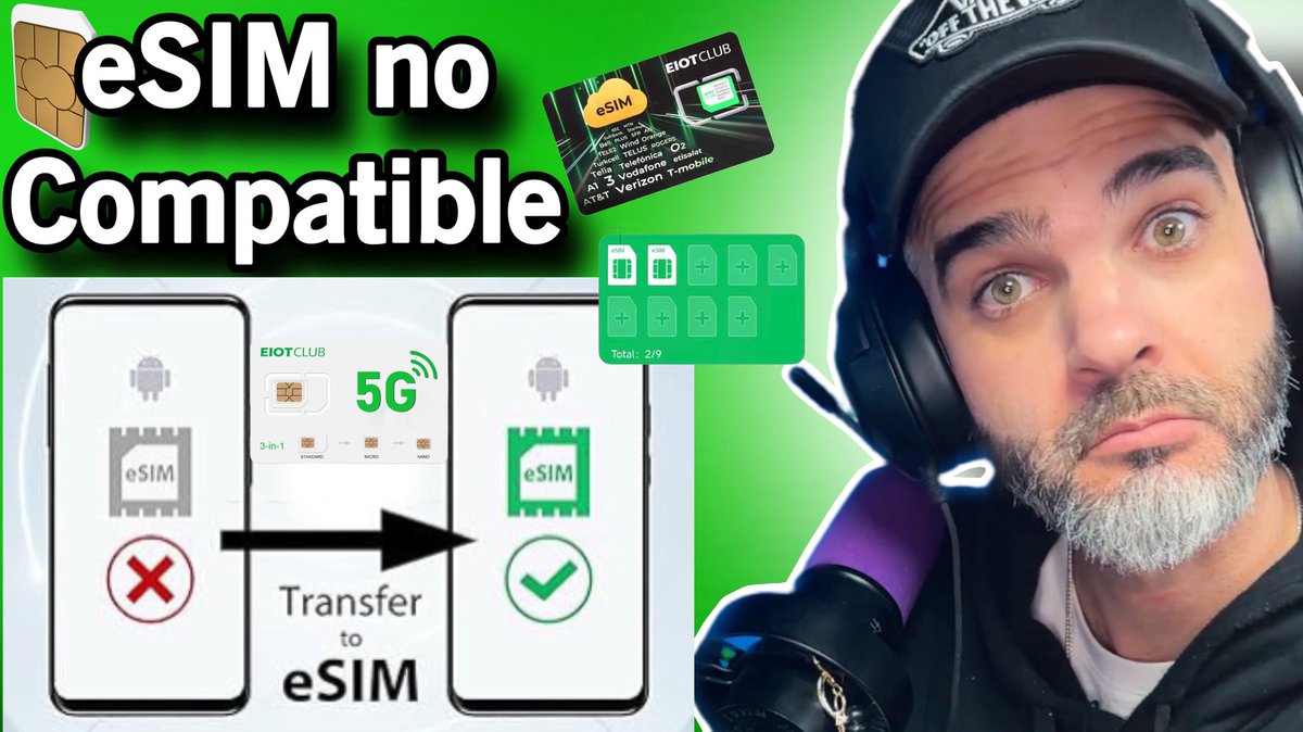 ESIM para Teléfonos no Compatibles ‼️AHORA es Posible actualizar tu MÓVIL🔥
youtu.be/iCwreP96zbc 
#esim