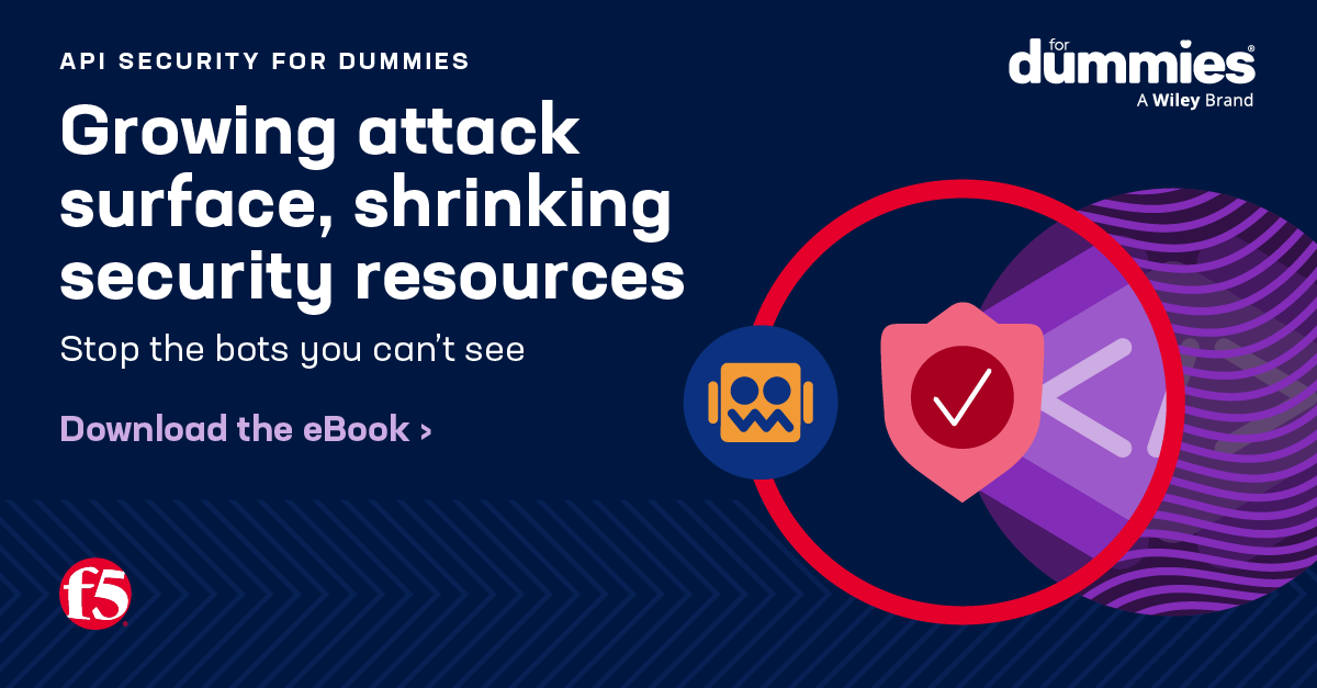 Do you have the right #APIsecurity controls in place? 🔐 

Good news—API Security for Dummies breaks it all down into clear, actionable steps for staying secure without slowing down innovation.

Get your copy from <a href="/F5/">F5</a> 👉 ms.spr.ly/6012skJaQ