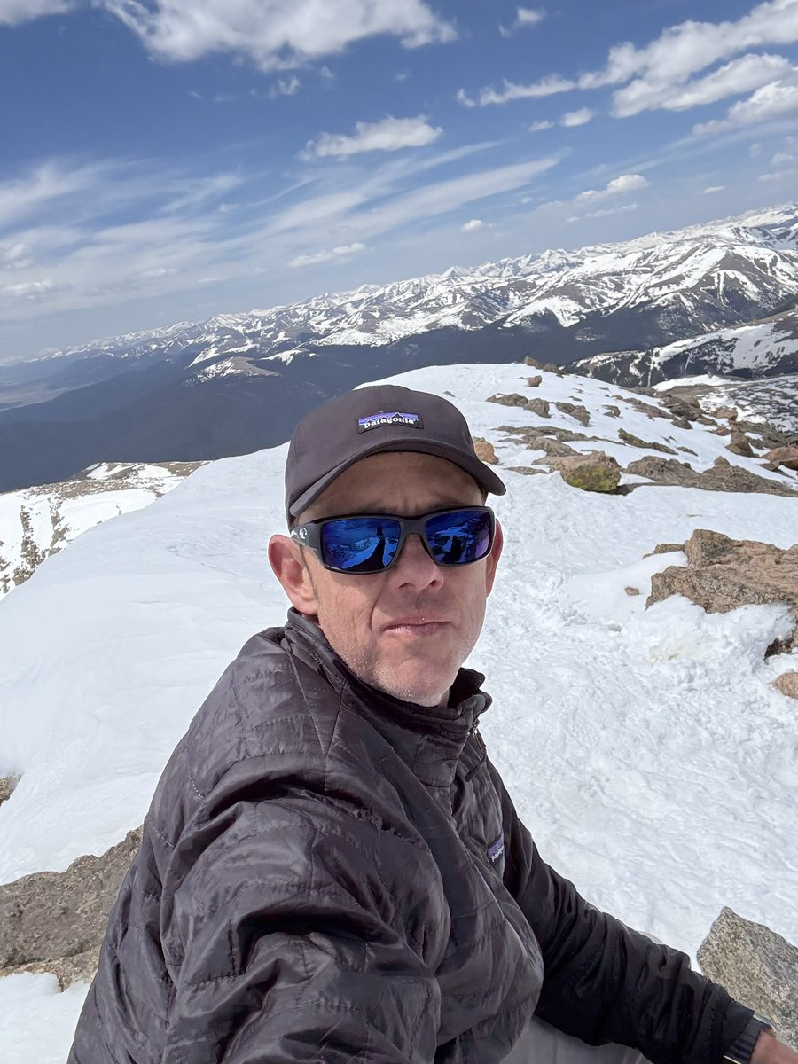 iamTomCannon's tweet photo. Our first 14er 
This past May, my son and I set out for Mount Bierstadt (14,065 ft) but Colorado had other plans. A late-season snow dump left most trails closed, so we acclimatized first on Chief Mountain near Idaho Springs.

When Bierstadt finally opened, we decided to go for it. Snow covered the trails, we weren’t mentally prepared for the conditions. But together, we struggled, step by step, figuring out our own way up through the snow.

The climb was beautiful and brutal. On the way down, melting snow turned every step into anxiety with post-holing, testing our patience and causing frustration. But we kept each other going.

Reaching the summit with my son, above the other mountains, nearly touching the clouds, with snow all around was unforgettable. Not just because we made it, but because we did it together.

Adventure isn’t about perfection, the most fun and best experience is the imperfection. 

It’s about showing up, facing what’s in front of you, and finding strength in the climb.

Here’s to many more summits ahead.

Oh, and watch out for the alpine sunburn, my face got fried. 😎

#14er #Colorado #Adventure #FatherSonJourney #Uncharted