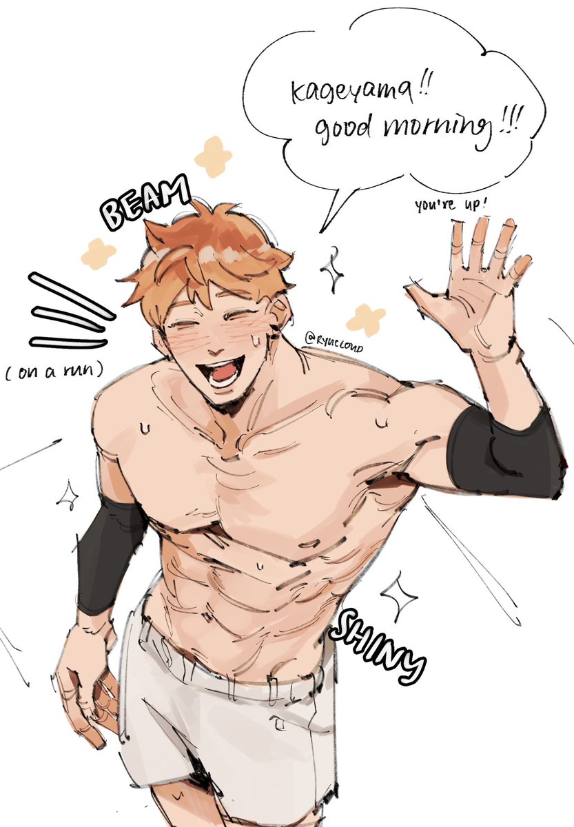 ryucloudx's tweet photo. the morning after kageyama’s visit 😇

#hinakage https://t.co/JA15YXi3YS