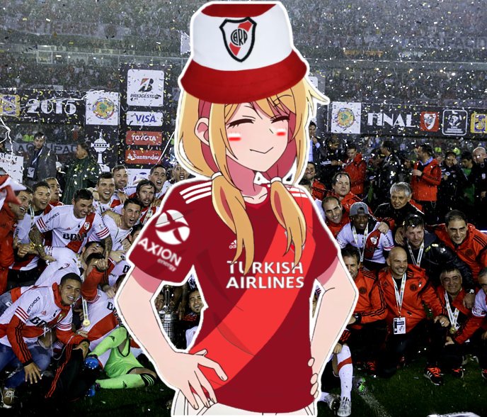 Edit de Ruby Hoshino con la camiseta Alternativa River Plate 2020/21 :D