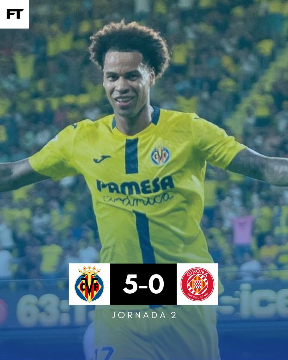 FootballTimee__'s tweet image. 🕛 FINAL | 5-0

El Villarreal golea al Girona con una exhibición del nuevo fichaje, Buchanan. El Girona se coloca colista de la competición.

| Pépé (7'), Buchanan (16', 28' 64'), Rafa Marín (25')