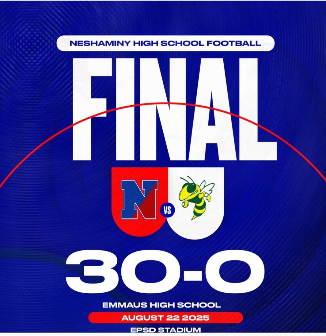 Mitch Cohen (@mitch_cohen21) on Twitter photo Can't think of a better way to start off the new regime and season for Neshaminy Football!
A 30-0 win at Emmaus!
Congrats to Coach <a href="/nfelus1/">QBcoachFelus</a> on his 1st of many wins, the entire coaching staff, and of course to the players!
Go Skins! Can't think of a better way to start off the new regime and season for Neshaminy Football!
A 30-0 win at Emmaus!
Congrats to Coach <a href="/nfelus1/">QBcoachFelus</a> on his 1st of many wins, the entire coaching staff, and of course to the players!
Go Skins!