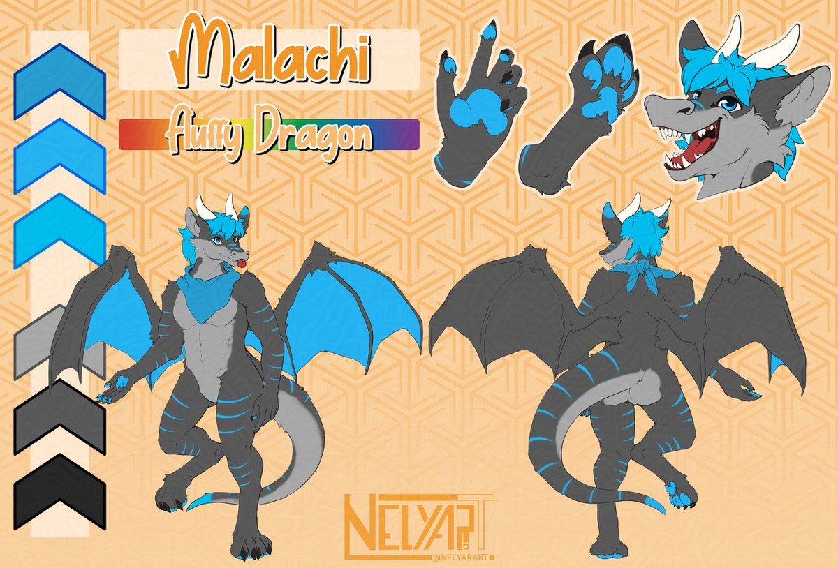 NelyarArt's tweet photo. Completed character sheet. [Commission]
Still a cute fluffy derg <3

#art #digitalart #furry #furryart #dragon #referencesheet https://t.co/SybPwBYst3