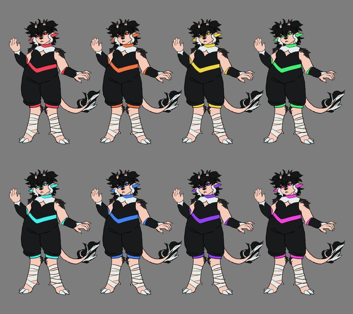 here are the quick references for my betacraft character, root! i hope you all enjoy this technicolor definitely not a dog! #Betacraft