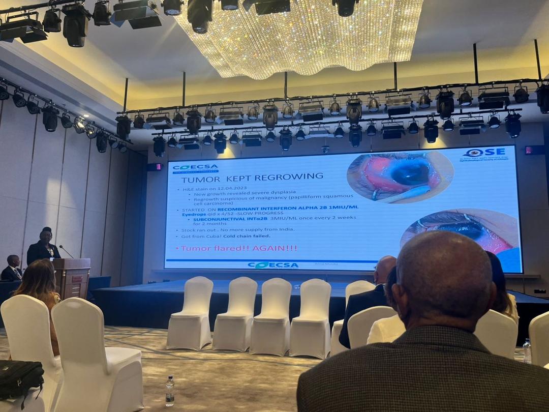 #COECSA2025 
Meet Dr. Ann Ampaire, an oculoplastic and orbital surgeon. She is also an ocular oncologist <a href="/MakerereCHS/">Makerere University College of Health Sciences</a> <a href="/MulagoReferral/">Mulago National Referral Hospital</a> . She shared her experience in handling complex cases of oncology. Well done senior . Keep inspiring...