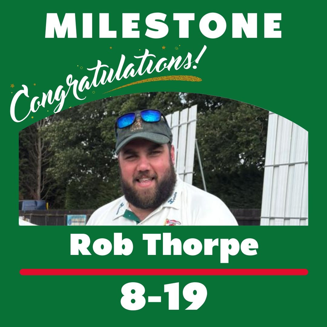 hartsholmecc's tweet photo. 👏 Rob Thorpe with a day to remember vs Lindum — 8 for 19. Moves into joint 2nd on Hartsholme CC’s all-time 1st XI best bowling figures. 🏏💚🤍 #HartsholmeCC #Thorpey #ClubRecords https://t.co/ApbgCbhwx1