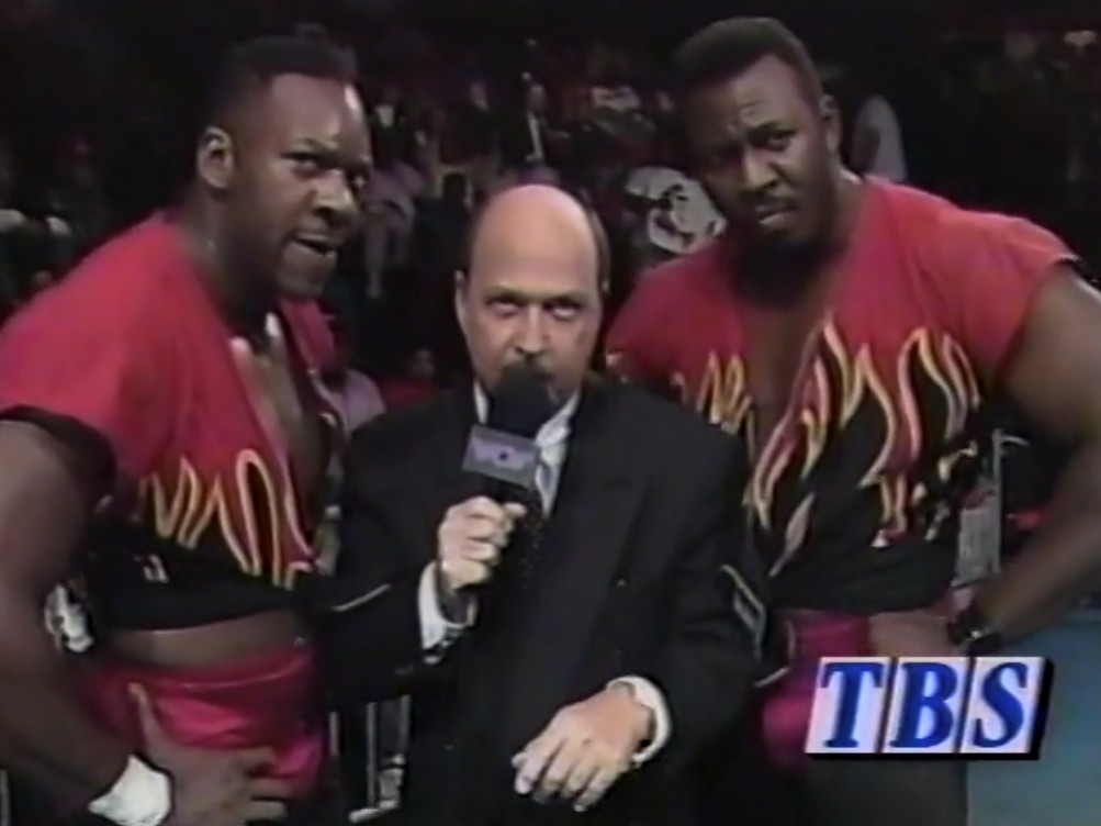 BTT_Podcast's tweet image. ICYMI: We recap WCW Sat Night on TBS from Jan 8, 1994! Harlem Heat is great!
WTH now with the "Super Shockmaster" though!?!?
Plus, Thunder & Lightning and tons of outlaw mudshow shenanigans!
Reposts GREATLY appreciated!
Download here: tinyurl.com/BTTWCWJan81994