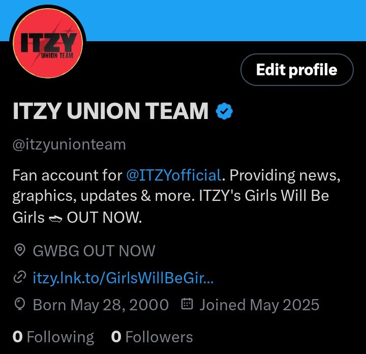 ITZY FAN SUPPORT (@itzyfs) on Twitter photo Welcome to ITZY Fan Support!
We are a ITZY fan account providing updates, streaming, and support.
Our previous account <a href="/itzyunionteam/">ITZY UNION TEAM</a> was banned, but we are back stronger for ITZY. Welcome to ITZY Fan Support!
We are a ITZY fan account providing updates, streaming, and support.
Our previous account <a href="/itzyunionteam/">ITZY UNION TEAM</a> was banned, but we are back stronger for ITZY.