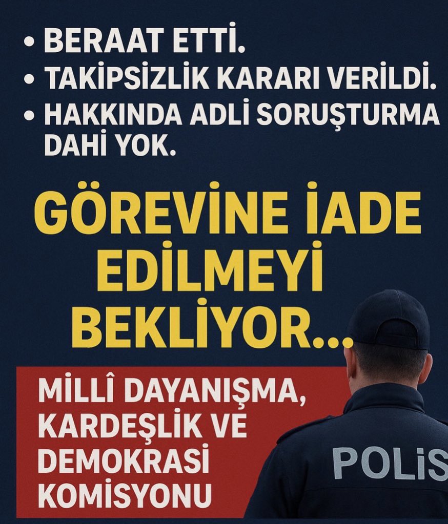 BİR GARİP… (@zorundakald) on Twitter photo <a href="/Burhan_Kayaturk/">Burhan Kayatürk</a> Takipsizlik kararı alan bir kişiyi hâlâ cezalandırmak, hukuk devletine yakışmaz.
#TerörsüzTürkiyeKomisyonu <a href="/Burhan_Kayaturk/">Burhan Kayatürk</a> Takipsizlik kararı alan bir kişiyi hâlâ cezalandırmak, hukuk devletine yakışmaz.
#TerörsüzTürkiyeKomisyonu