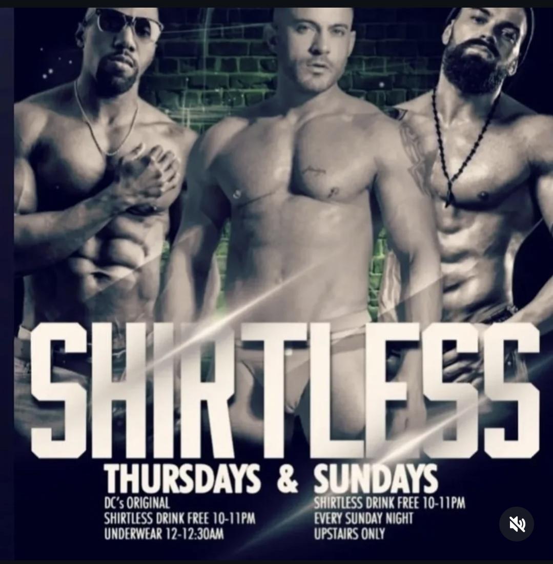 Sunday Funday is more fun with a free drink and a shirtless hottie. 10pm!!
