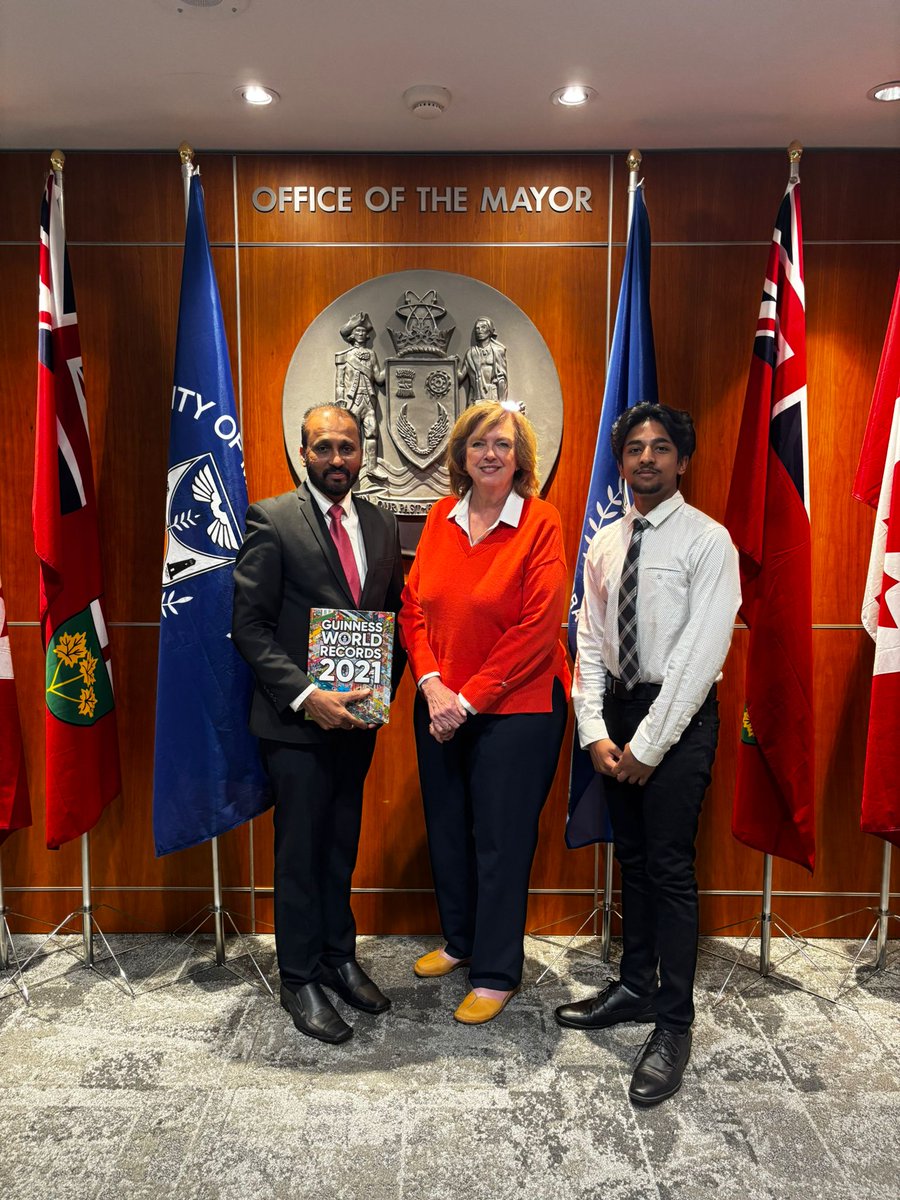 It was a great honor and pleasure to meet with Hon. Deputy Mayor John Kovac, who kindly introduced me to Her Worship Mayor Carolyn Parrish, along with my son, Jacob Joachim, and Hon. David Gold, President of No Poverty, No Disease, No War. We are planning to host the World Peace