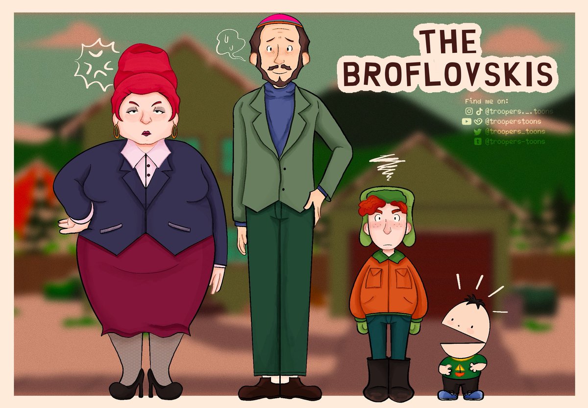 Requested for the Broflovskis next! After this I’ll draw Cartman’s family which won’t be too difficult and then I’ll be done with the main four + butters!
.
.
.
#southpark #sptwt