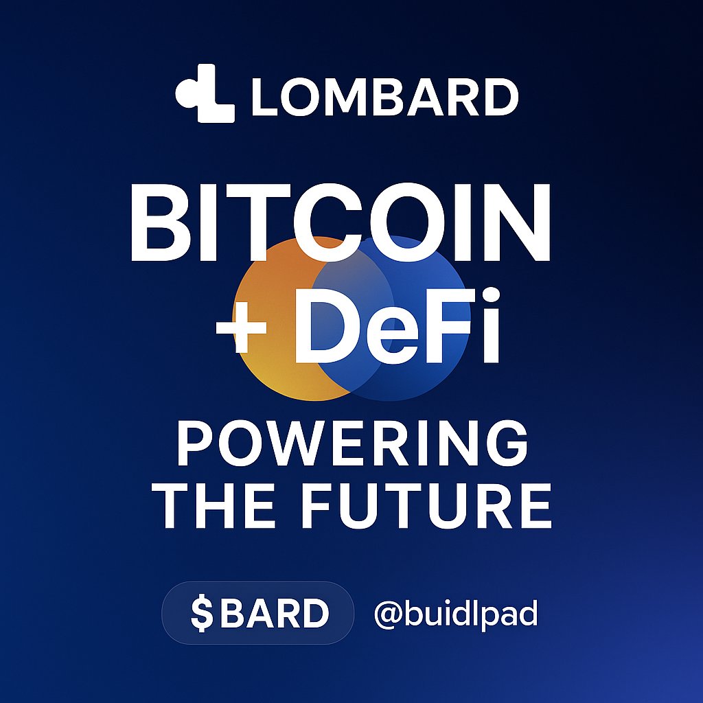 🧩 In a world full of change, I choose innovation!

Lombard is building a powerful ecosystem connecting Bitcoin &amp; DeFi, and $BARD is at the center of it all.

I believe in the mission. I believe in the community. I believe in the future 💙

<a href="/buidlpad/">Buidlpad</a> #BARD #BitcoinDeFi #Crypto