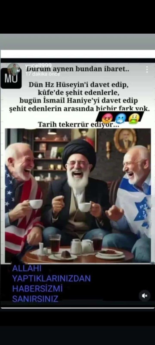 Allah İranı ıslah etsin. Islah olmaz Ehl-i Sünnet’e sövmeye devam ederse; mel’un siyonistlerin gizli müttefiki şiayı kahretsin. Caferilerin ve Azerilerinde Ehl-i Sünnet’e dönmelerini nasip etsin. Amin. Allahümme salli alâ Seyyidinâ Muhammedin ve alâ âli Muhammed