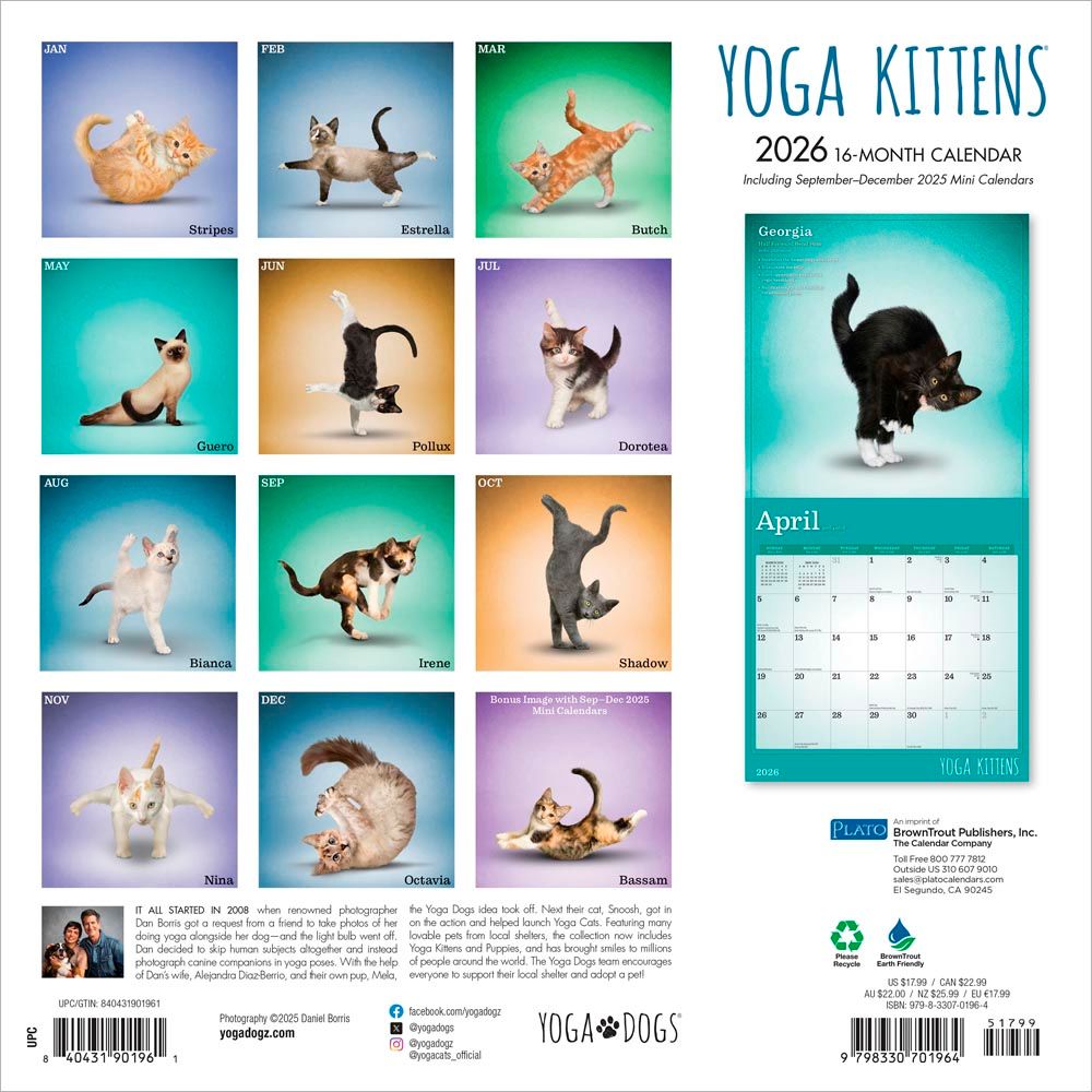 petcalendars's tweet image. Featuring many lovable #pets from local shelters, #YogaAnimals collection includes #YogaKittens, #YogaPuppies, #YogaCats, and #YogaDogs. This #calendar is the ideal way to bring stunning photos/designs into your home–or as a gift for friends and family.  buff.ly/3oEfo4n
