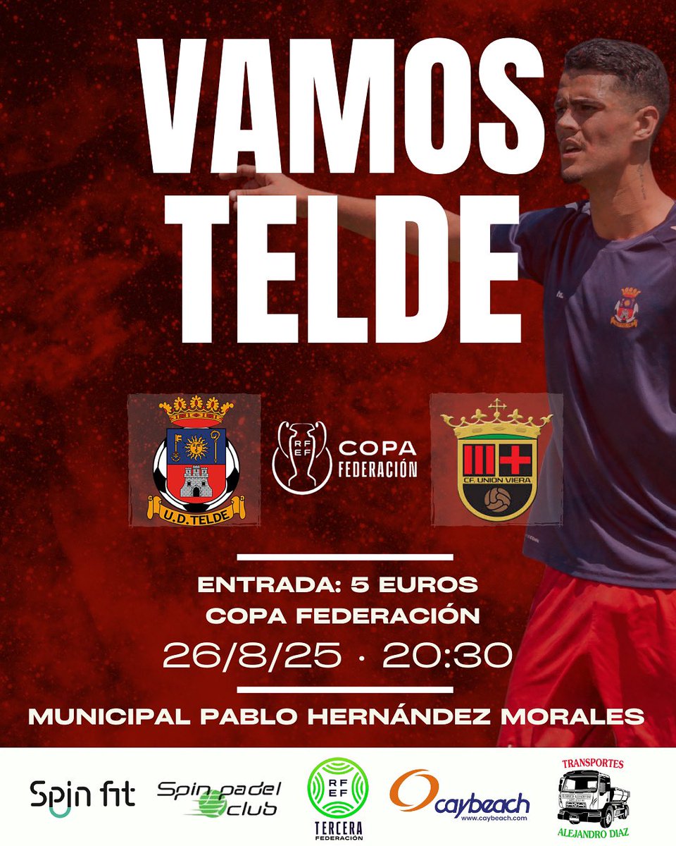 UD_TELDE's tweet photo. ¡Vuelve el fútbol al Pablo Hernández! 

Este martes, a las 20:30 horas, recibimos al @union_viera en el partido de la Fase Provincial de la Copa Federación ⚽️🏆

🙌🏻 ¡Ven al Pablo Hernández y ayúdanos a conseguir la victoria! 

💙❤️ https://t.co/pkaLDI6g2J