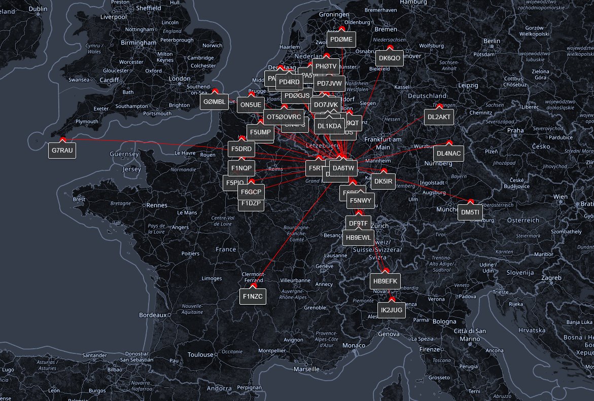 Inspired by <a href="/GM0WDD/">Gavin</a> s great VHF work I tried the last 3 days with either my 5ele ELK or 4ele ANjo (both LPDA). Handheld on 2m broomstick or tripod depending on the window I used or balcony. ODX wkd G7RAU 886km (handheld). I was heard 1800km/1129miles away in ES/SM. 53 QSO on 2m.