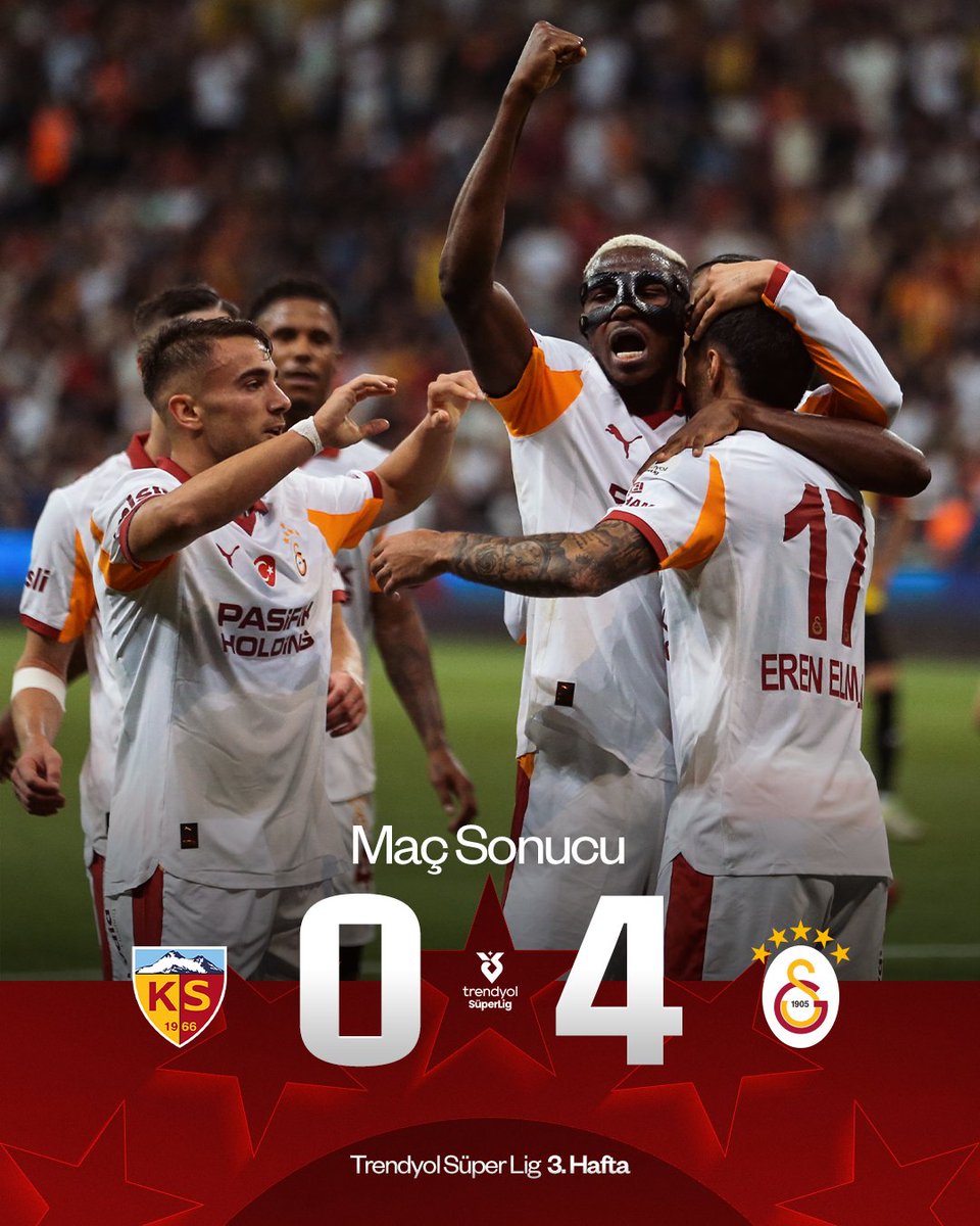 Kayseri’de dört dörtlük galibiyet! 🙌

Maç sonucu: Z. Kayserispor 0-4 Galatasaray 👏

#KYSvGS