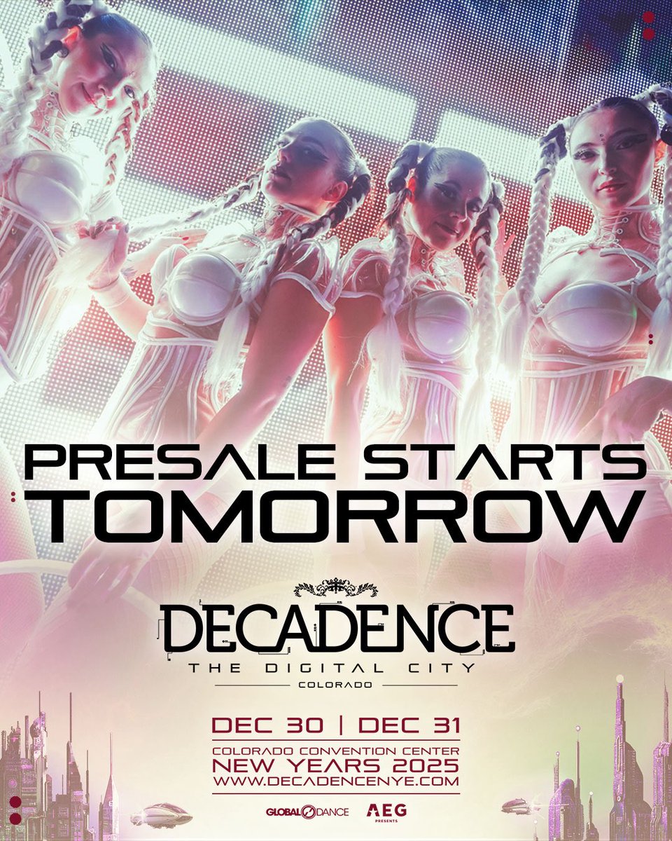 The wait is almost over… Decadence 2025 presale starts TOMORROW 🤯✨

Don’t miss your last chance to lock in exclusive presale access 🪩 Sign up now ⏩ decadencenye.com