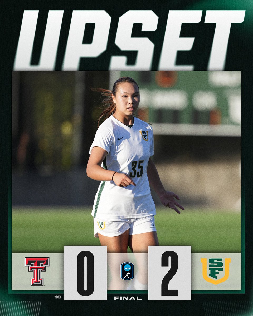 DONS GET IT DONE 🤩

<a href="/USFDonsWSoccer/">San Francisco Women's Soccer</a> upsets No. 18 Texas Tech, 2-0!

#NCAASoccer