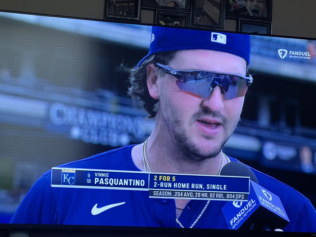 Pasquatch looks like he was pulled out of right field GA and double-fisting cans of Natty Lights.
#Royals