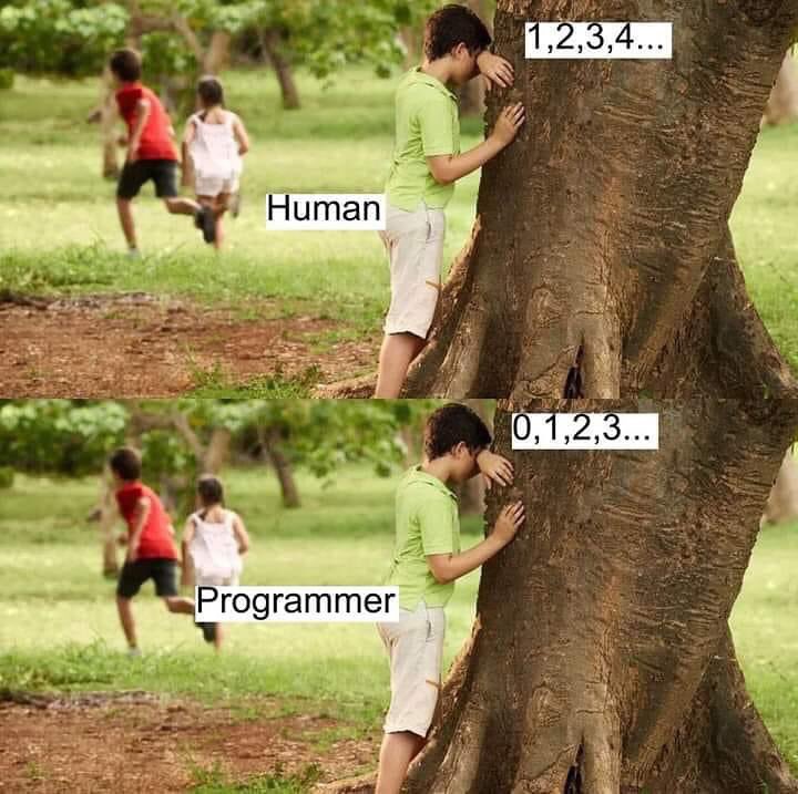 Programmers count from 0 😂🤭