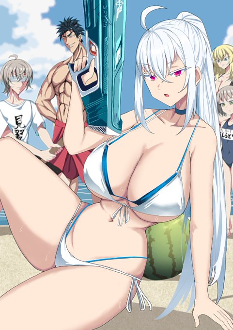 水鉄砲とビキニフラム👙🍉 