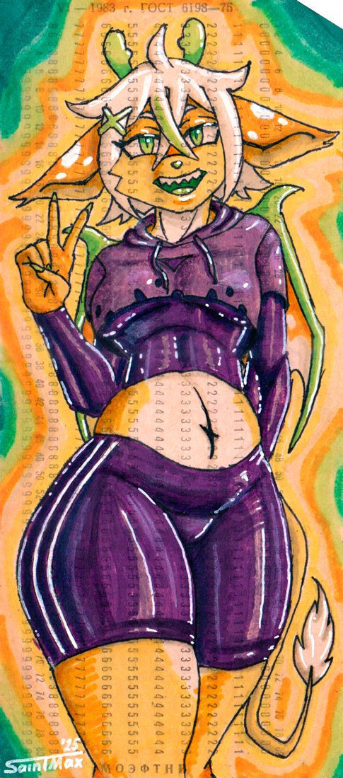 Gift for <a href="/_TVMob_/">🔞TVmob🔞Comms closed</a>  
#art #punchedcard #OC #anthro #furry #dragon