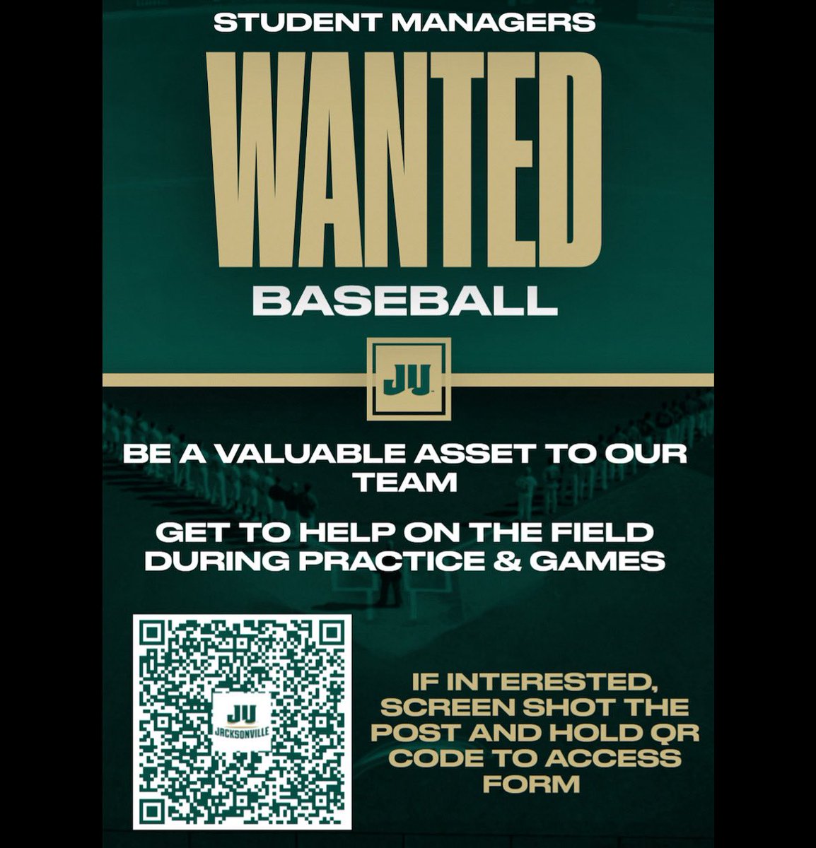 Interested in working in sports? Come be a vital part of our team! 🐬

#JUPhinsUp