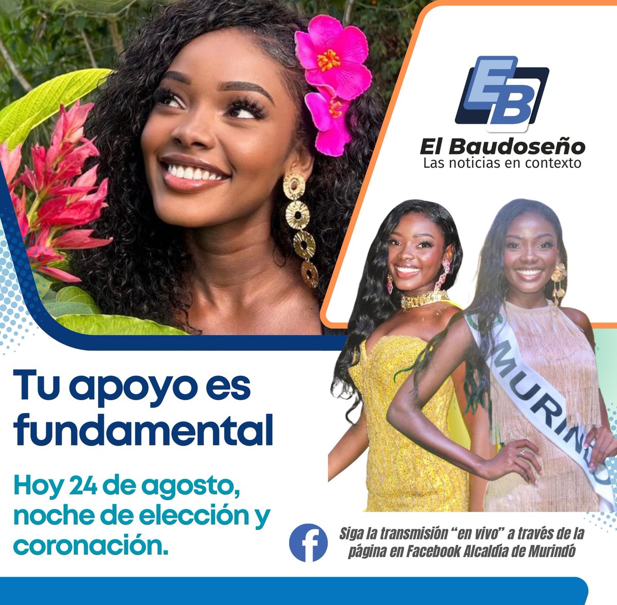 ¿Si apoyas a Yohely Mosquera Hurtado para que se convierta en la nueva soberana de la belleza del municipio de Murindó, en el marco de las ferias de San Bartolomé?
¡Déjanos conocer tú opinión!